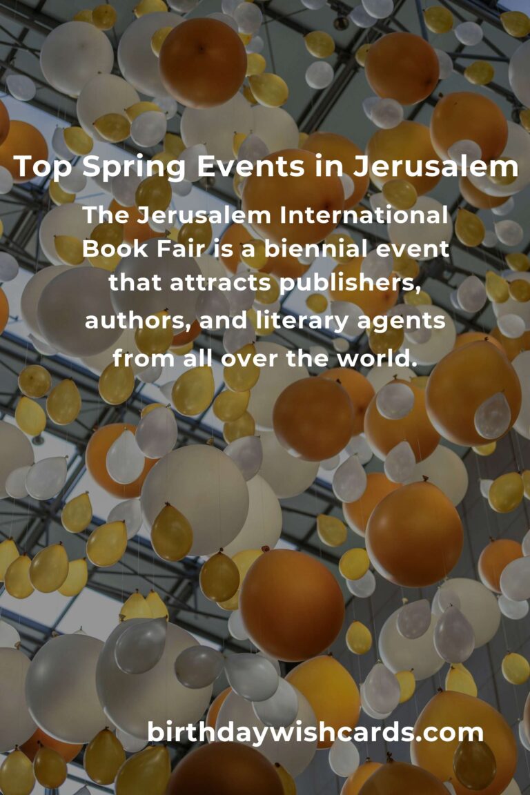 Best Spring Events in Jerusalem for Professionals