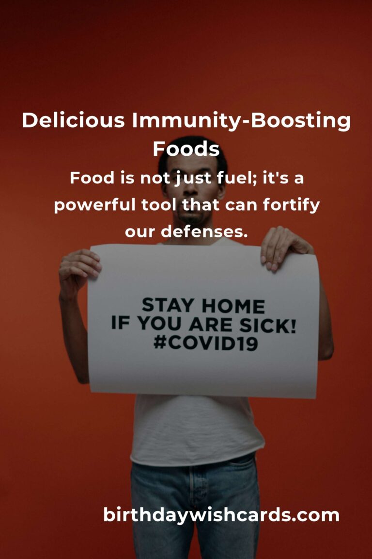 Boost Your Immunity: A Food Lover's Guide to a Healthier You