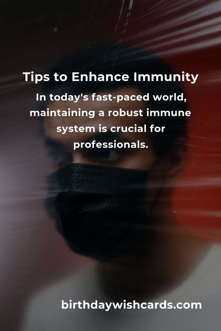 Boosting Immunity: Essential Tips for Busy Professionals
