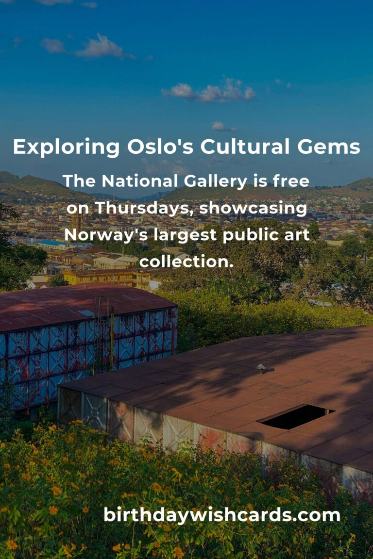 Budget Guide to Cultural Sites in Oslo: Discovering Norway's Capital Without Breaking the Bank