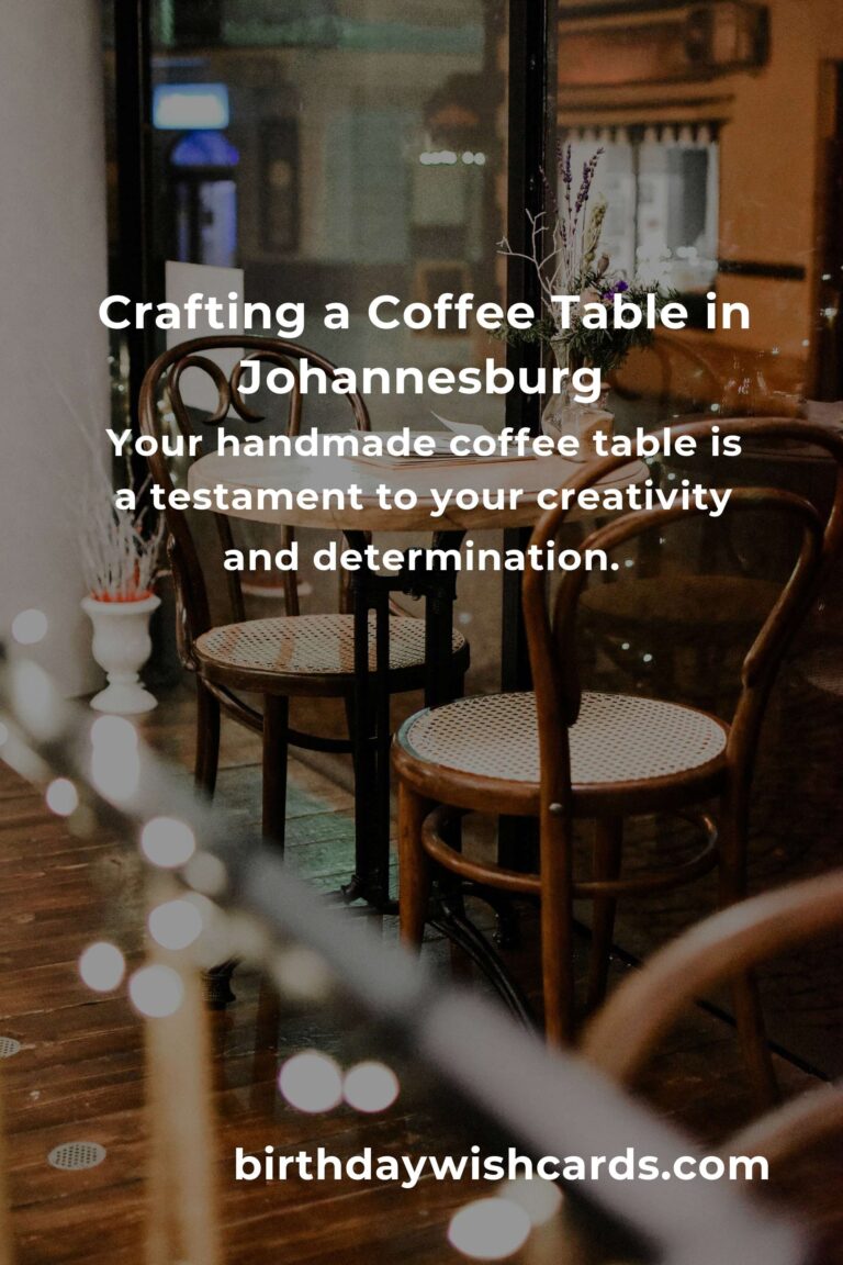 Building Your Dream Coffee Table on a Budget in Johannesburg: A Journey of Creativity and Savings