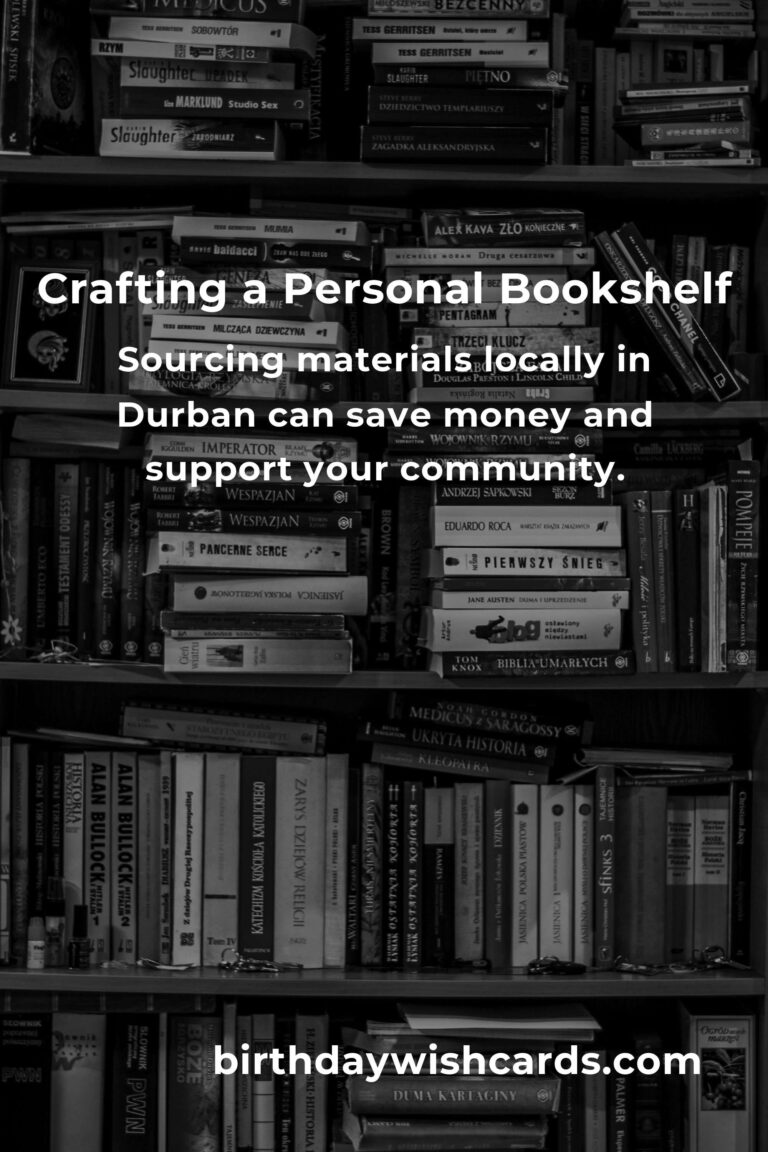 Building a Bookshelf on a Budget in Durban: Crafting Memories and Spaces