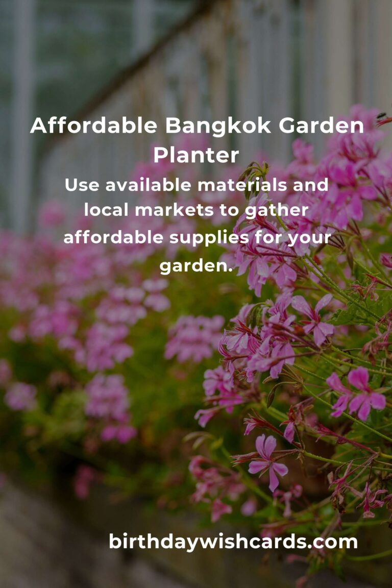 Building a Garden Planter on a Budget in Bangkok: A Heartfelt Guide