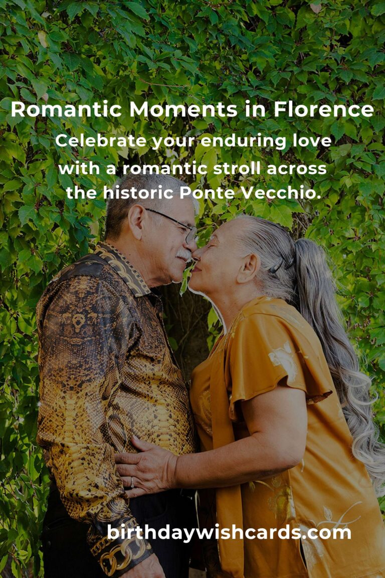 Celebrate Love: 40 Heartfelt Retirement Anniversary Ideas for Couples in Florence