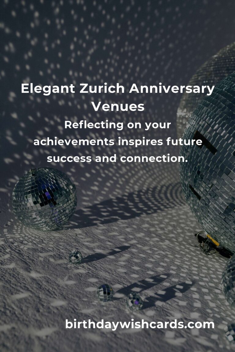 Celebrate Your Milestone: The Ultimate Opening Anniversary Planning Guide in Zurich