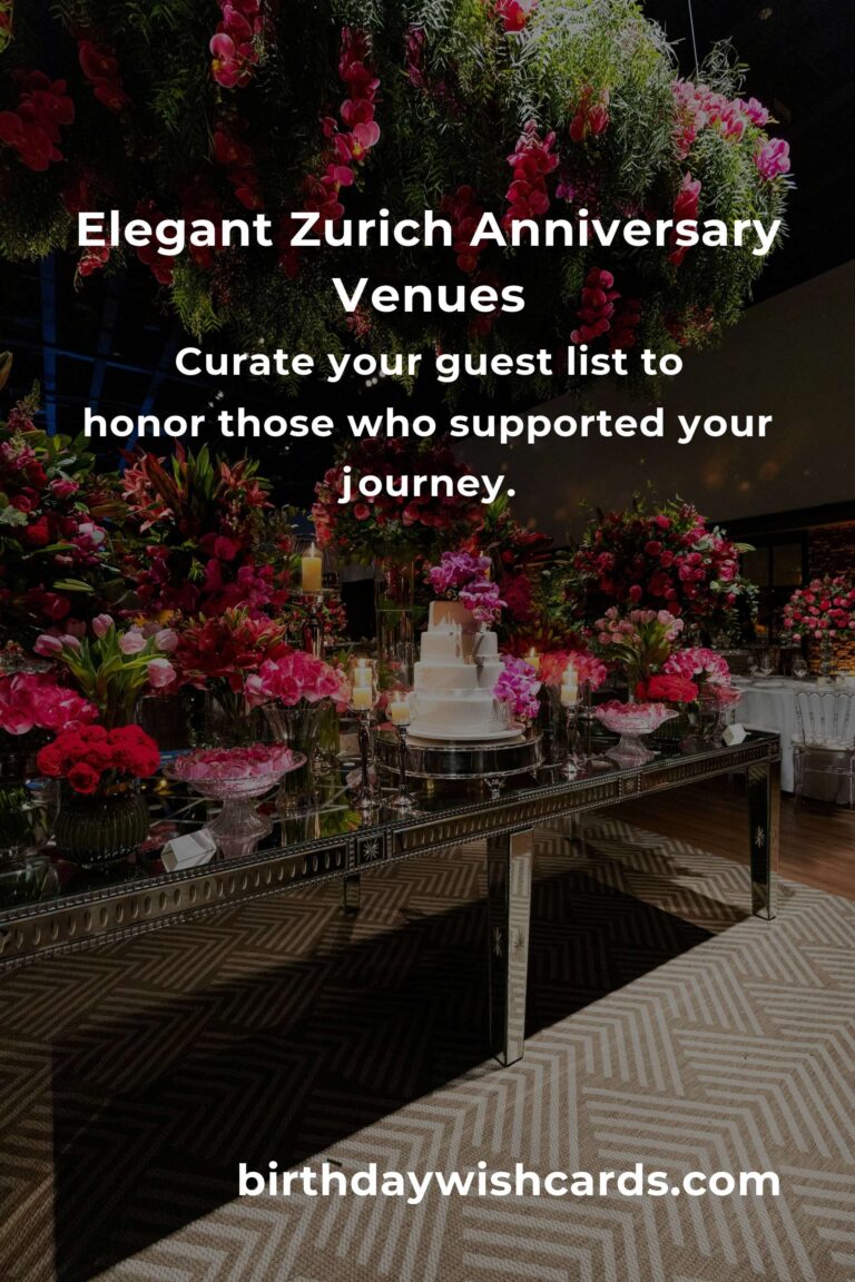 Celebrate Your Milestone: The Ultimate Opening Anniversary Planning Guide in Zurich