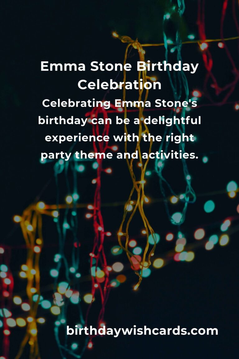 Celebrating Emma Stone's Birthday: Fun Party Ideas