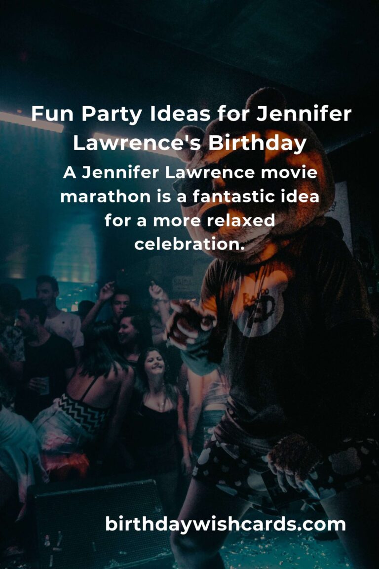 Celebrating Jennifer Lawrence’s Birthday: Fun Party Ideas
