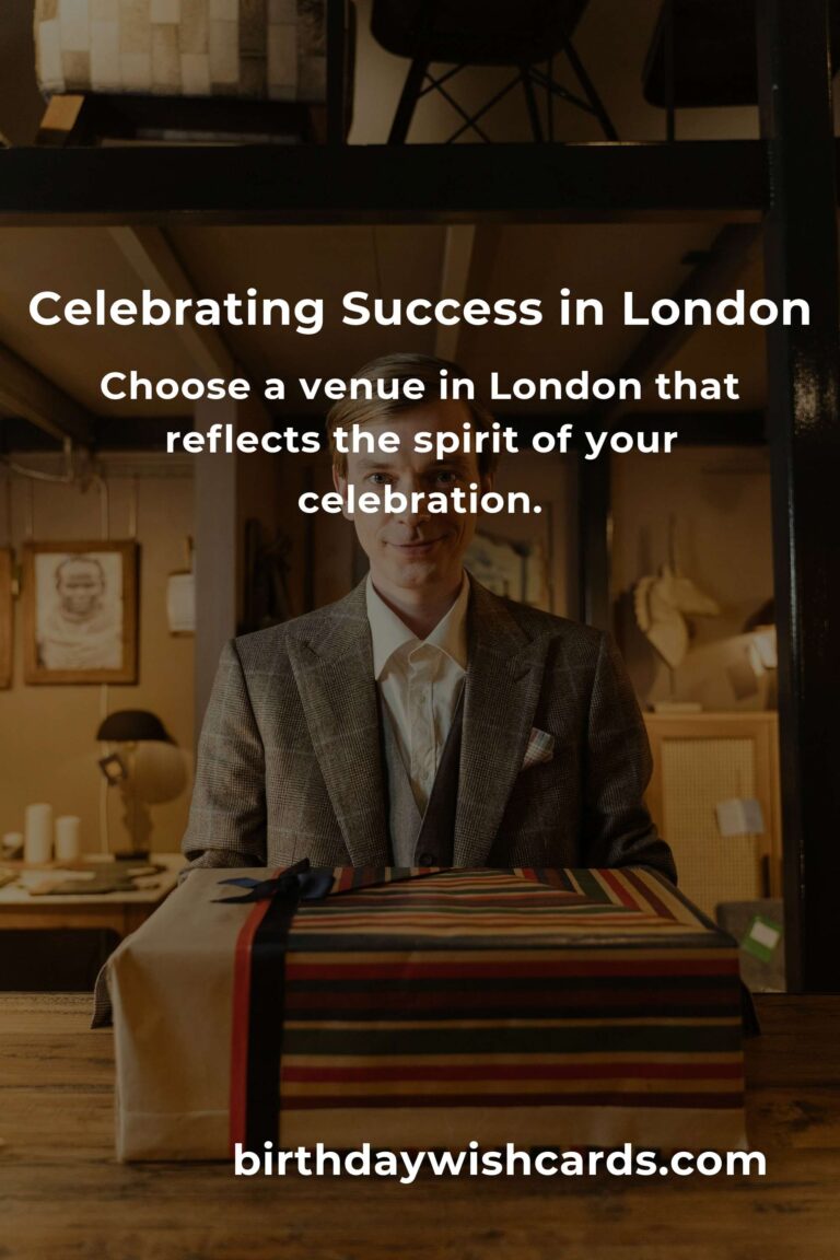Celebrating Milestones: A Heartfelt Guide to Planning Your Business Anniversary in London