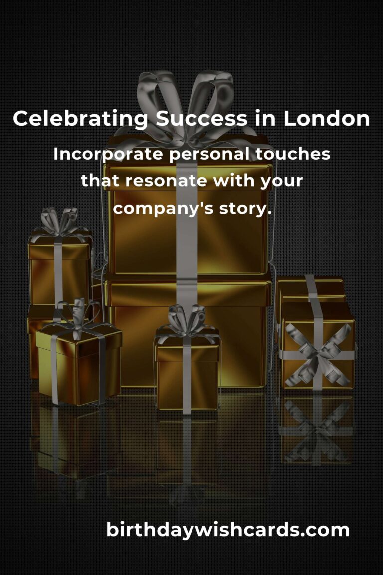 Celebrating Milestones: A Heartfelt Guide to Planning Your Business Anniversary in London