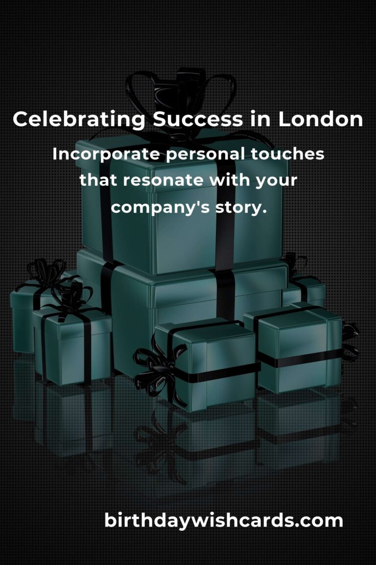 Celebrating Milestones: A Heartfelt Guide to Planning Your Business Anniversary in London