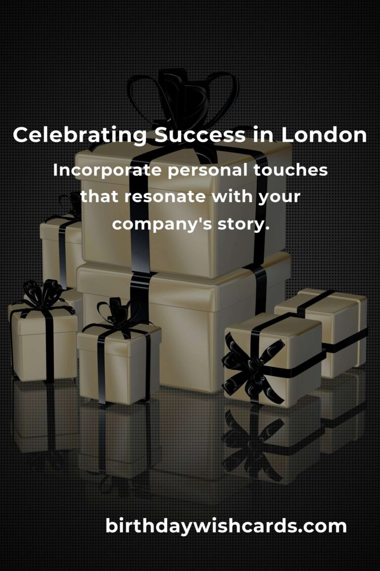 Celebrating Milestones: A Heartfelt Guide to Planning Your Business Anniversary in London