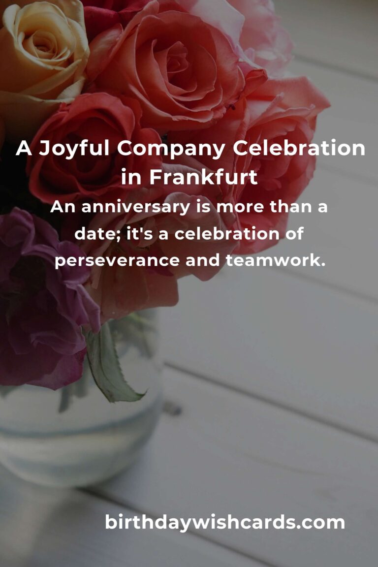 Celebrating Milestones: Your Comprehensive Guide to Planning a Company Anniversary in Frankfurt