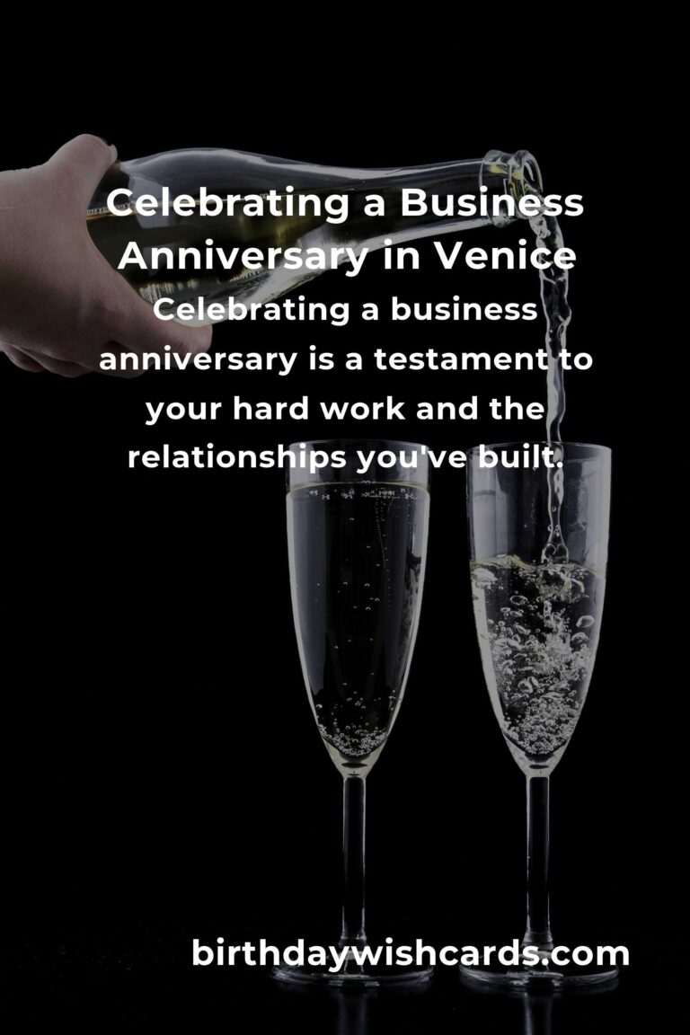 Celebrating Milestones: Your Heartfelt Guide to Planning a Business Anniversary in Venice