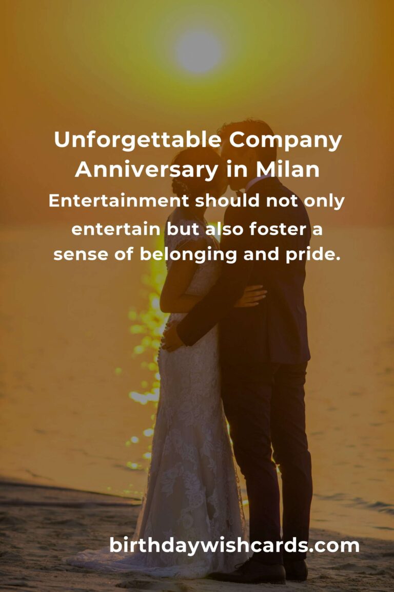Celebrating Milestones: Your Heartfelt Guide to Planning a Company Anniversary in Milan
