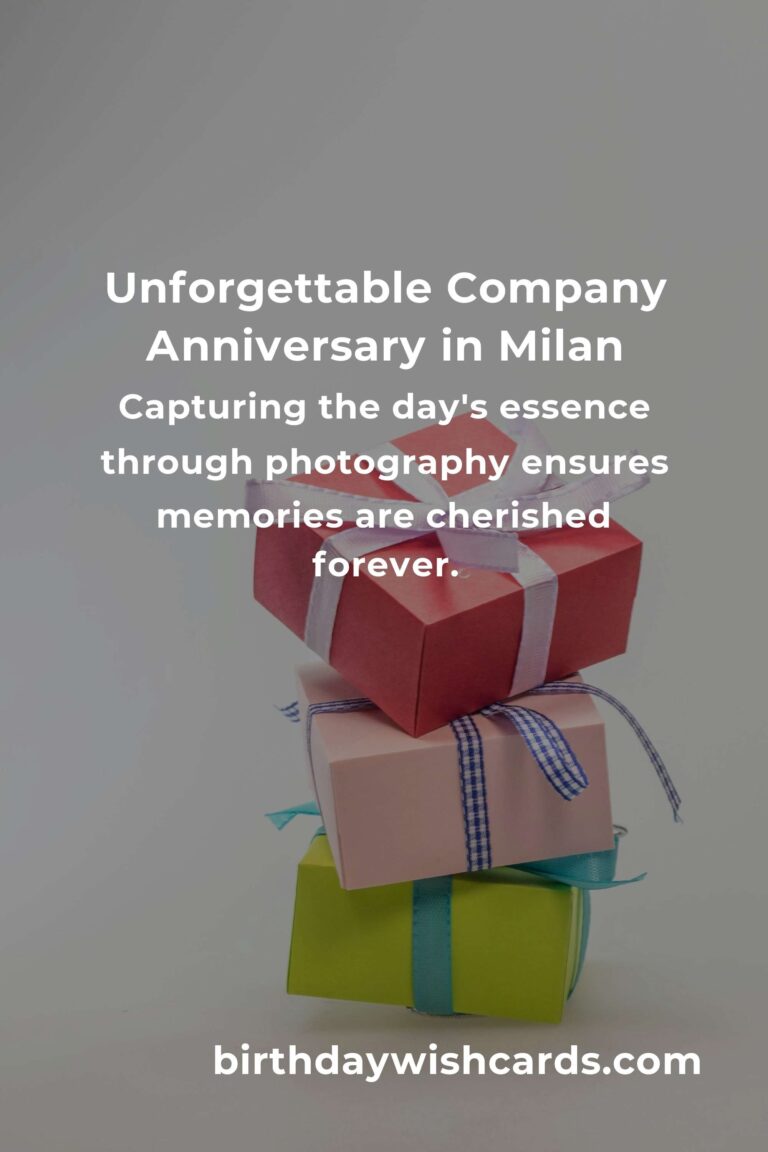Celebrating Milestones: Your Heartfelt Guide to Planning a Company Anniversary in Milan