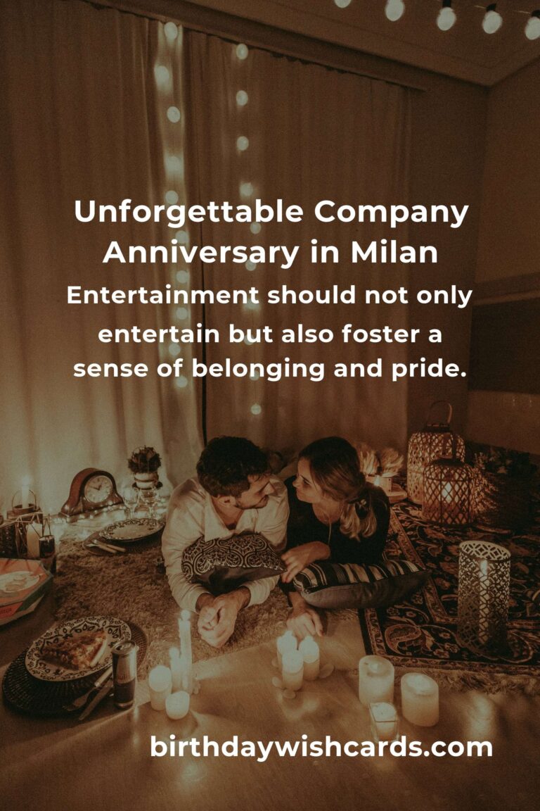 Celebrating Milestones: Your Heartfelt Guide to Planning a Company Anniversary in Milan