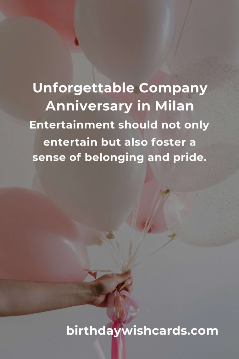 Celebrating Milestones: Your Heartfelt Guide to Planning a Company Anniversary in Milan