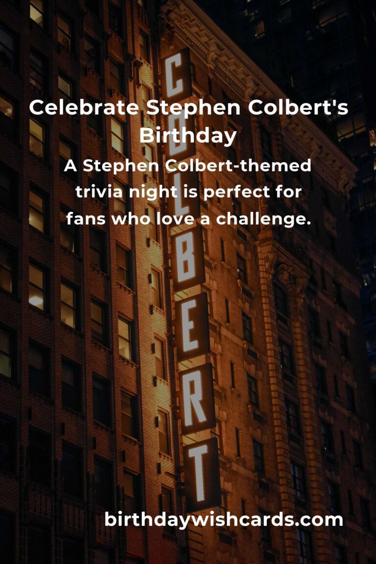 Celebrating Stephen Colbert’s Birthday: Fun Party Ideas to Try