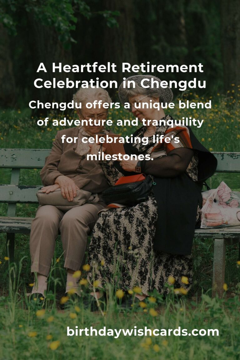 Celebrating Your Retirement in Chengdu: A Heartfelt Guide to Unforgettable Moments