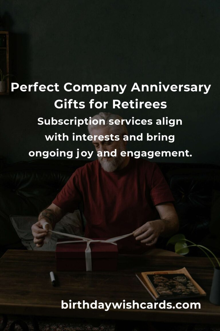 Celebrating a Lifetime: Perfect Company Anniversary Gifts for Retirees