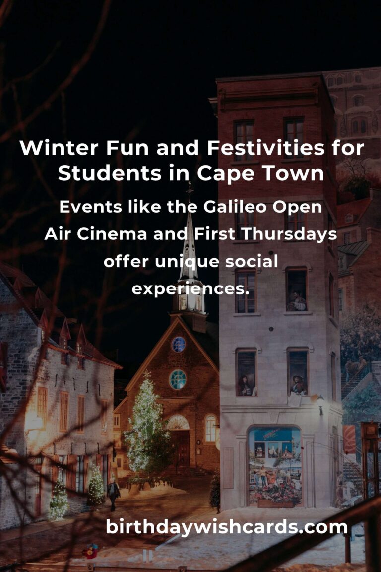 Chill, Cheer, and Connection: Best Winter Events in Cape Town for College Students