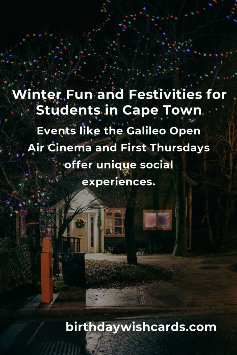 Chill, Cheer, and Connection: Best Winter Events in Cape Town for College Students