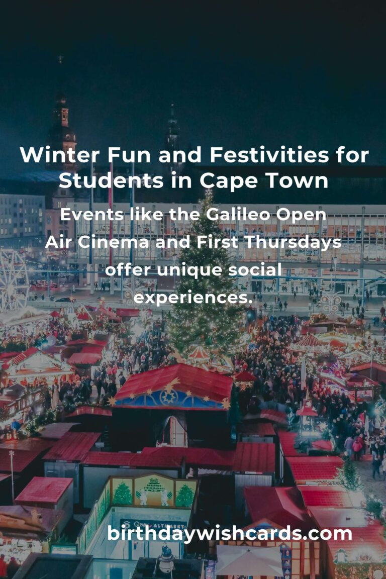 Chill, Cheer, and Connection: Best Winter Events in Cape Town for College Students