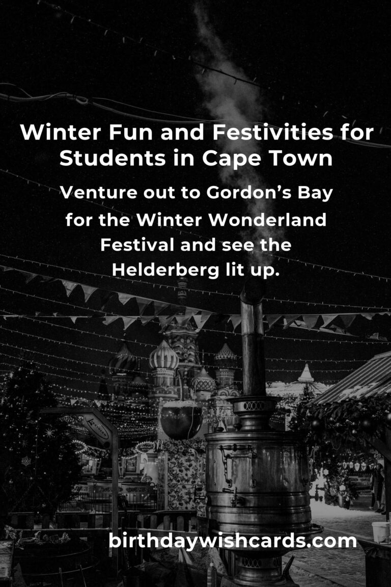 Chill, Cheer, and Connection: Best Winter Events in Cape Town for College Students