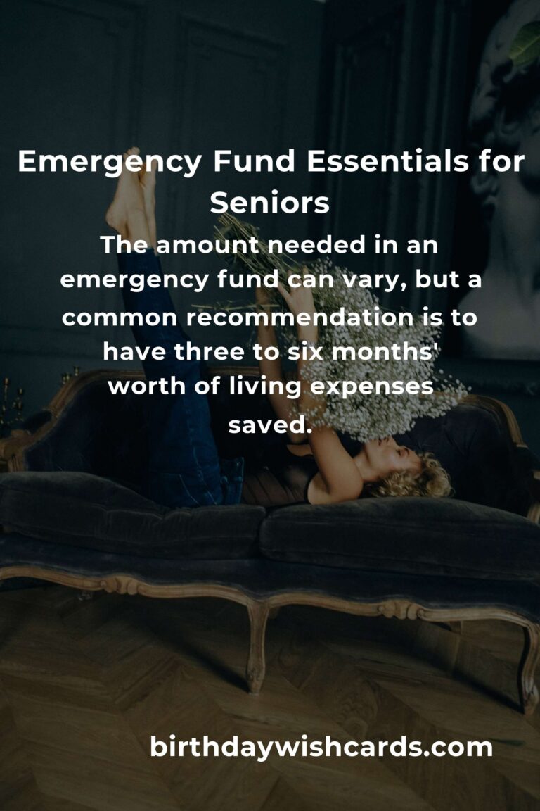 Complete Guide to Building an Emergency Fund for Seniors