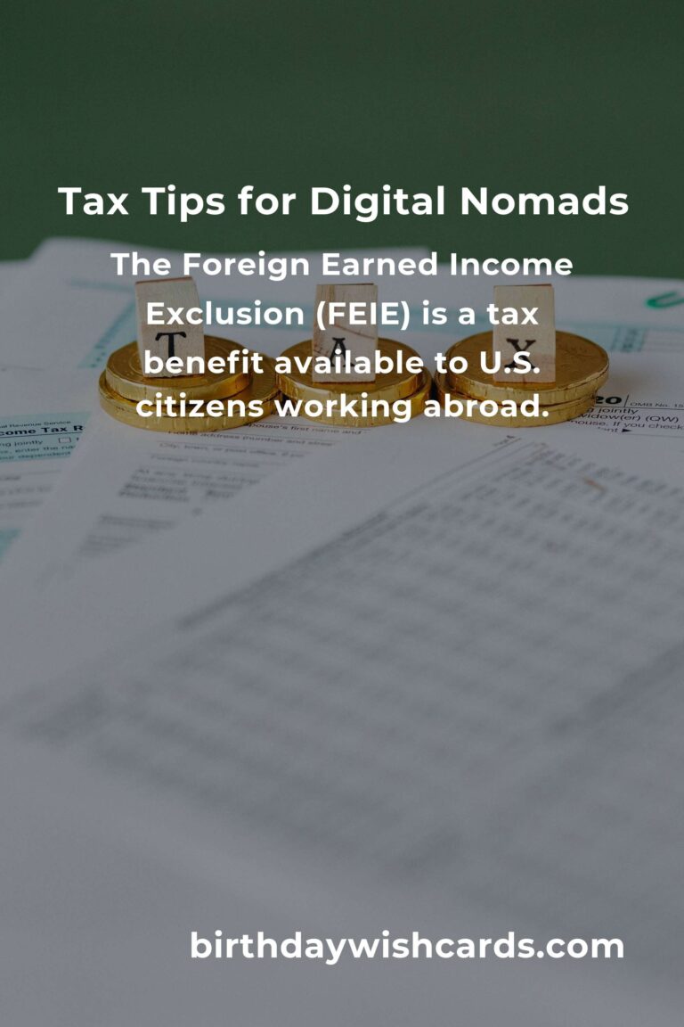 Complete Guide to Tax Savings for Digital Nomads