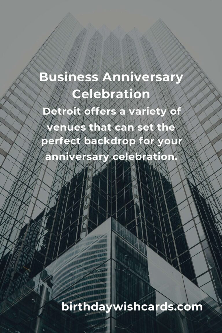 Comprehensive Business Anniversary Planning Guide in Detroit