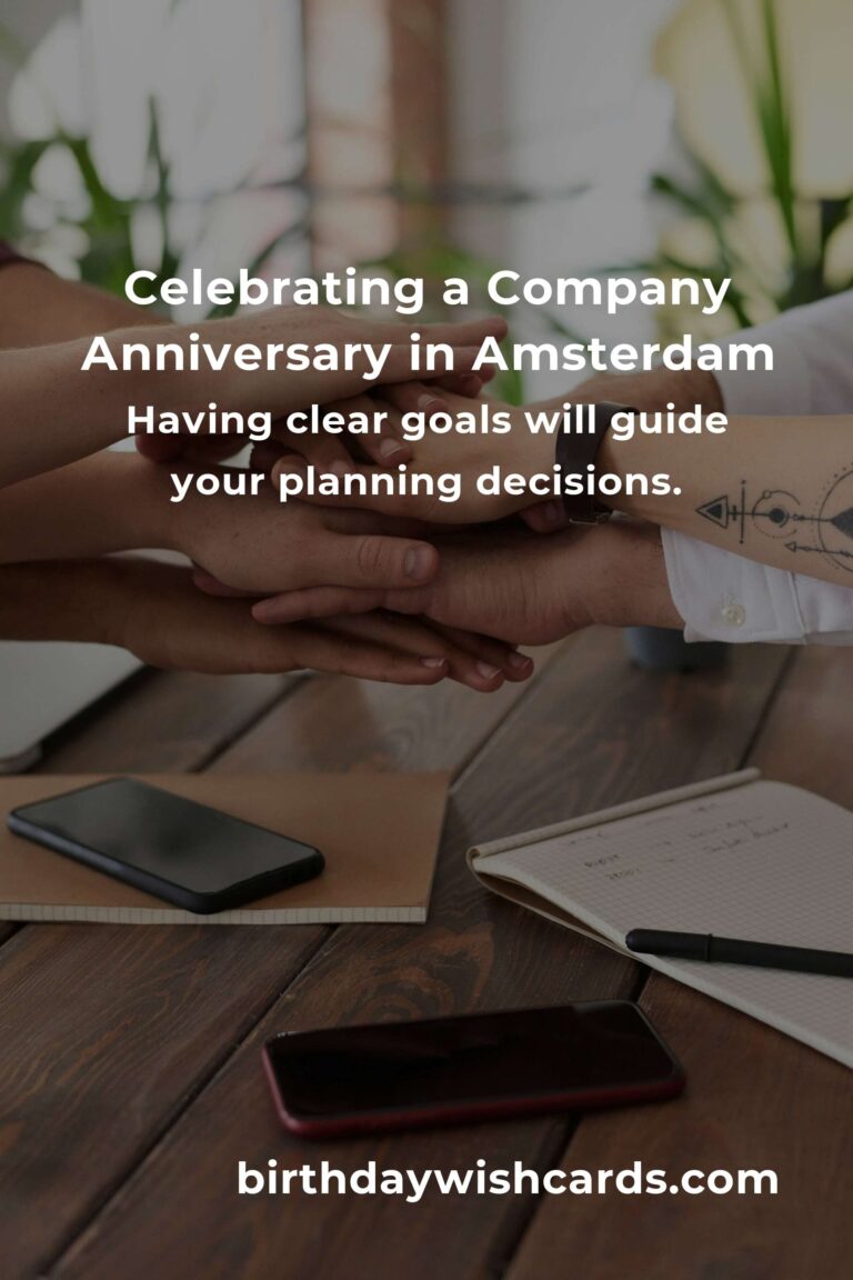 Comprehensive Company Anniversary Planning Guide in Amsterdam