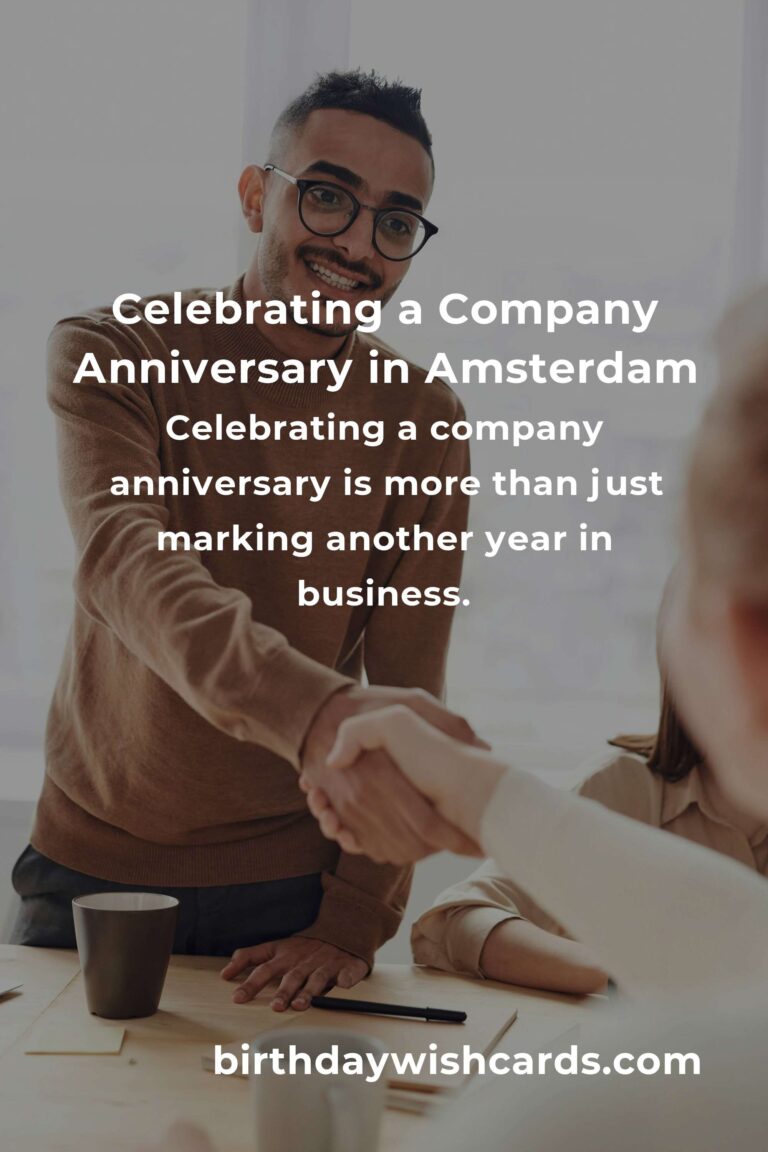 Comprehensive Company Anniversary Planning Guide in Amsterdam