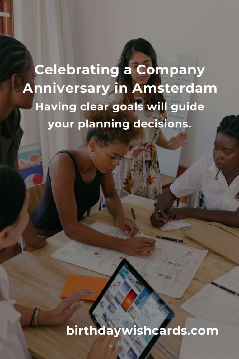 Comprehensive Company Anniversary Planning Guide in Amsterdam