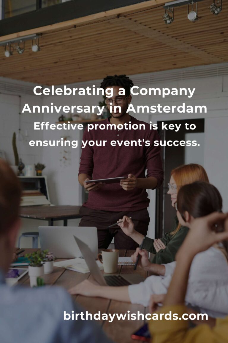 Comprehensive Company Anniversary Planning Guide in Amsterdam