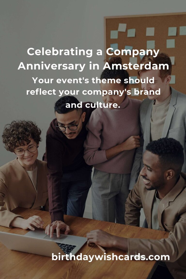 Comprehensive Company Anniversary Planning Guide in Amsterdam
