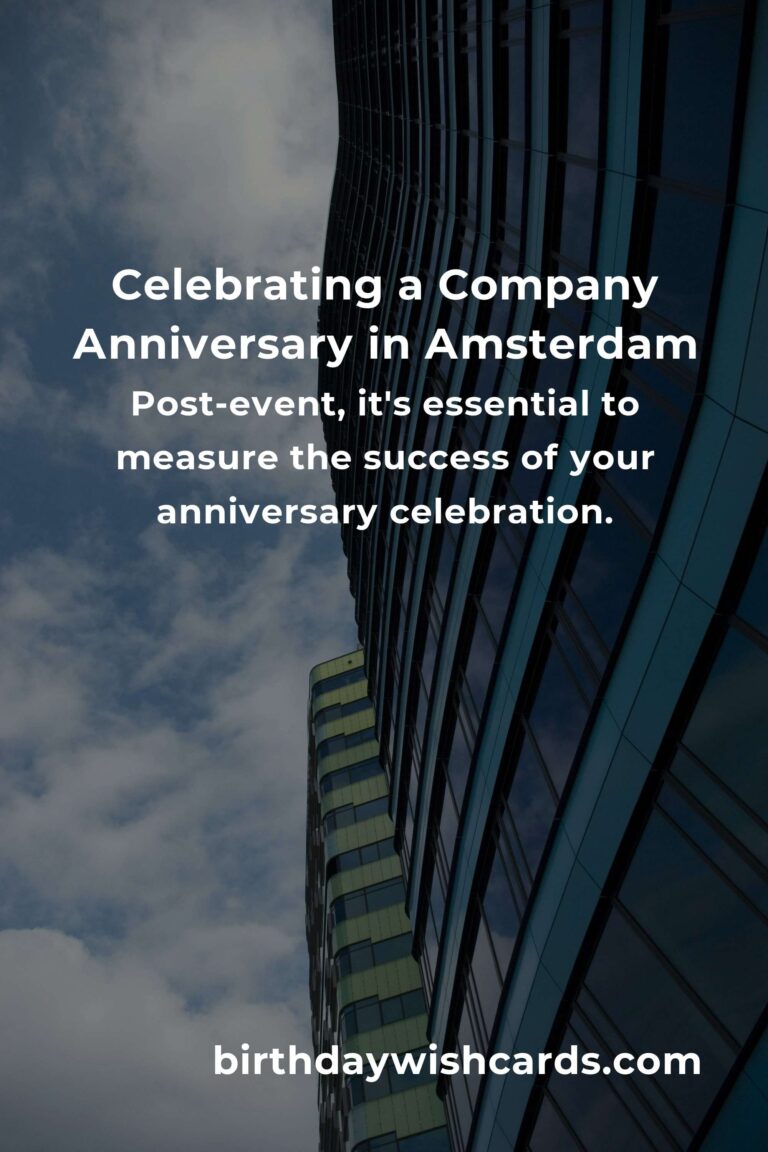 Comprehensive Company Anniversary Planning Guide in Amsterdam