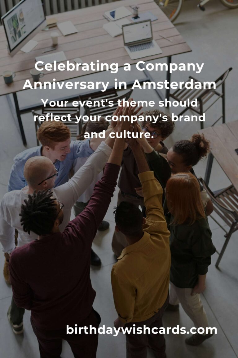 Comprehensive Company Anniversary Planning Guide in Amsterdam