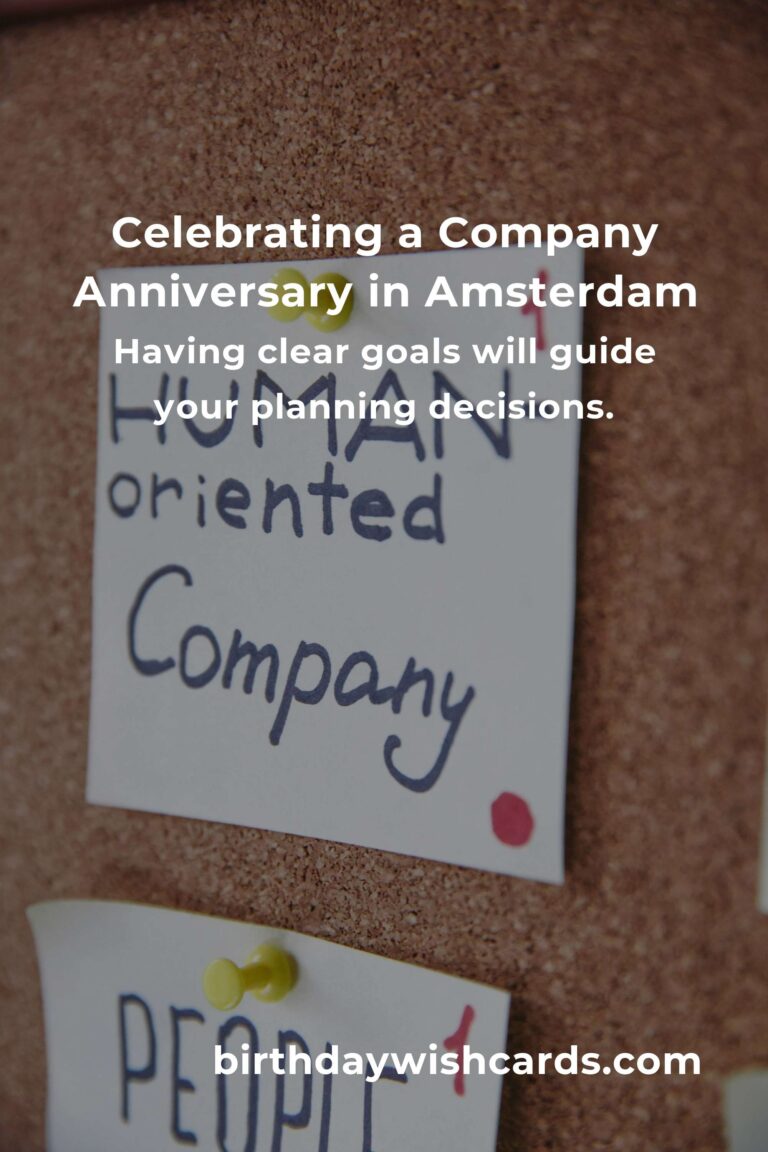 Comprehensive Company Anniversary Planning Guide in Amsterdam