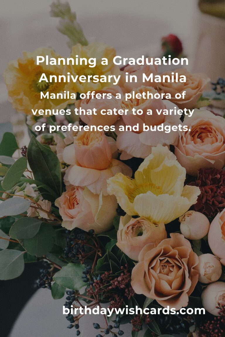 Comprehensive Graduation Anniversary Planning Guide in Manila