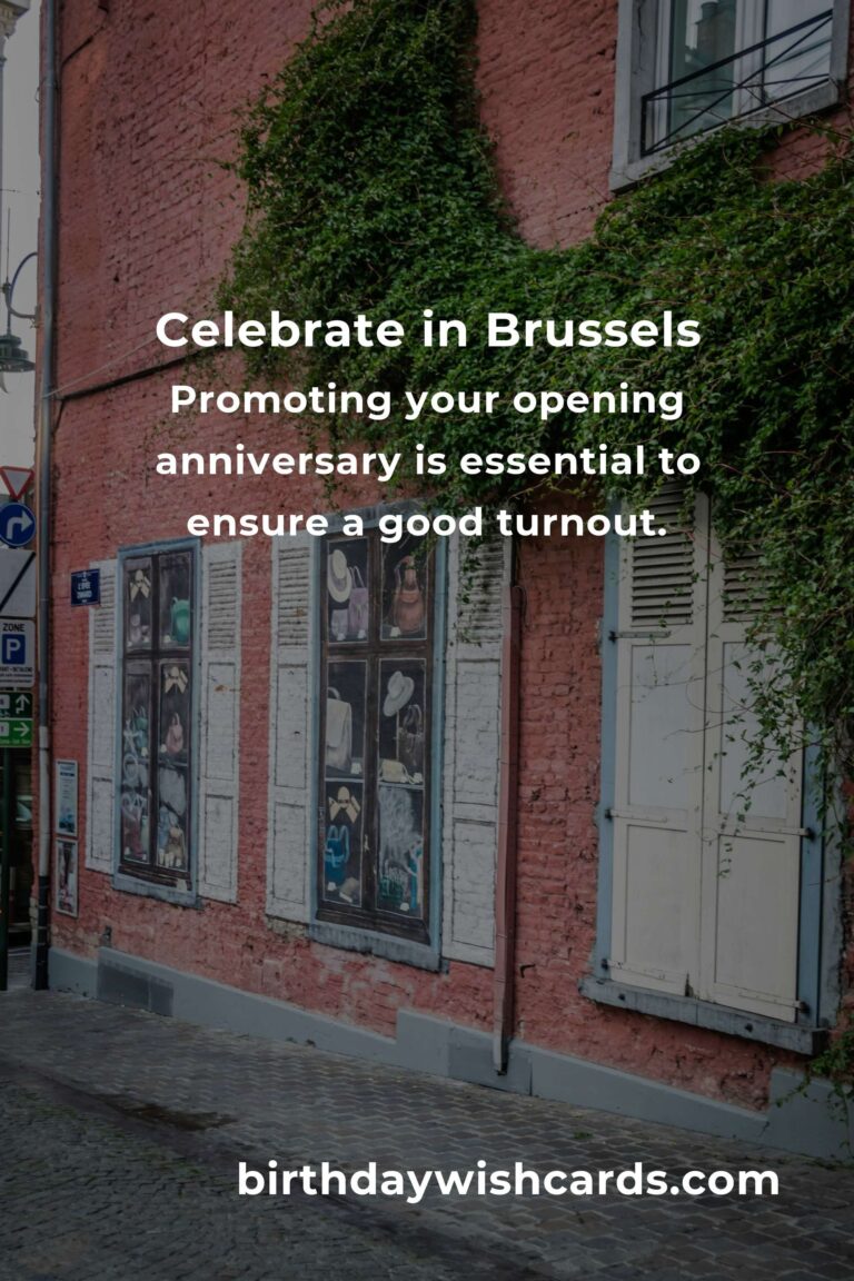 Comprehensive Guide to Planning Your Opening Anniversary in Brussels