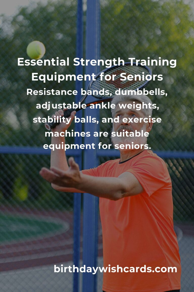 Comprehensive Strength Training Equipment Guide for Seniors