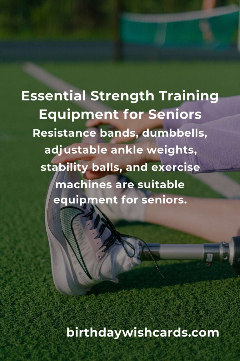 Comprehensive Strength Training Equipment Guide for Seniors