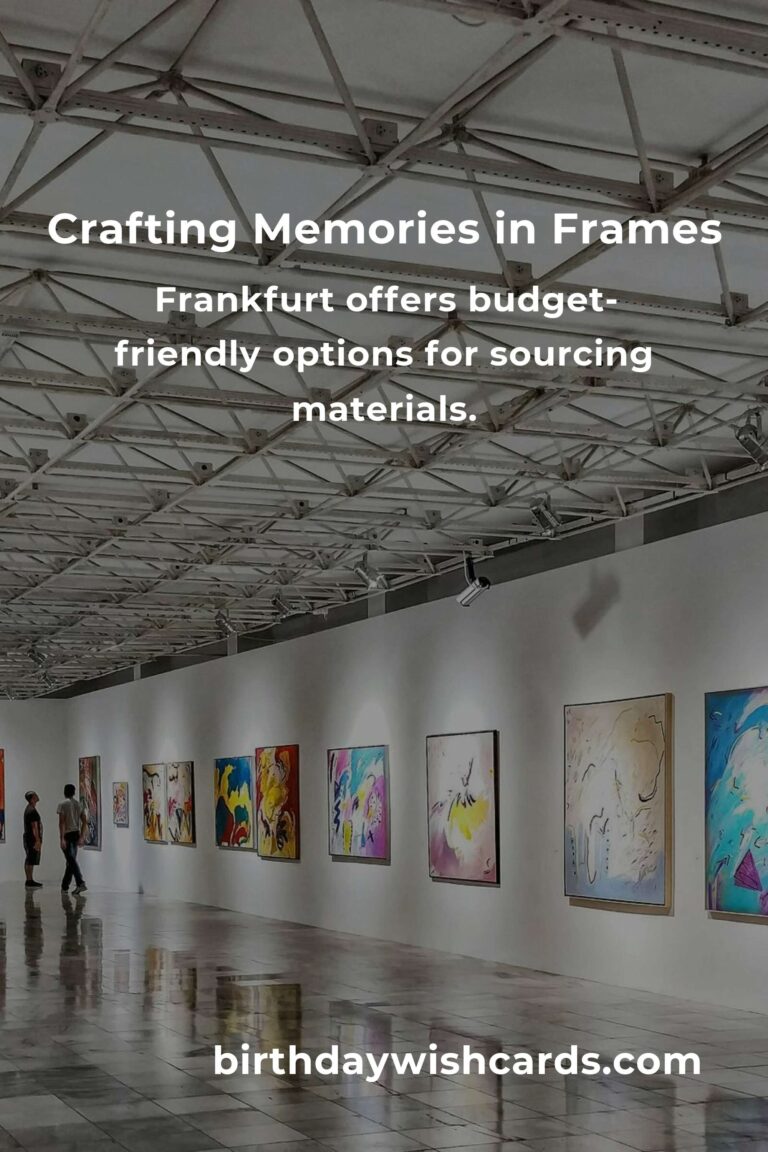 Crafting Affordable Picture Frames in Frankfurt: A Heartfelt Guide