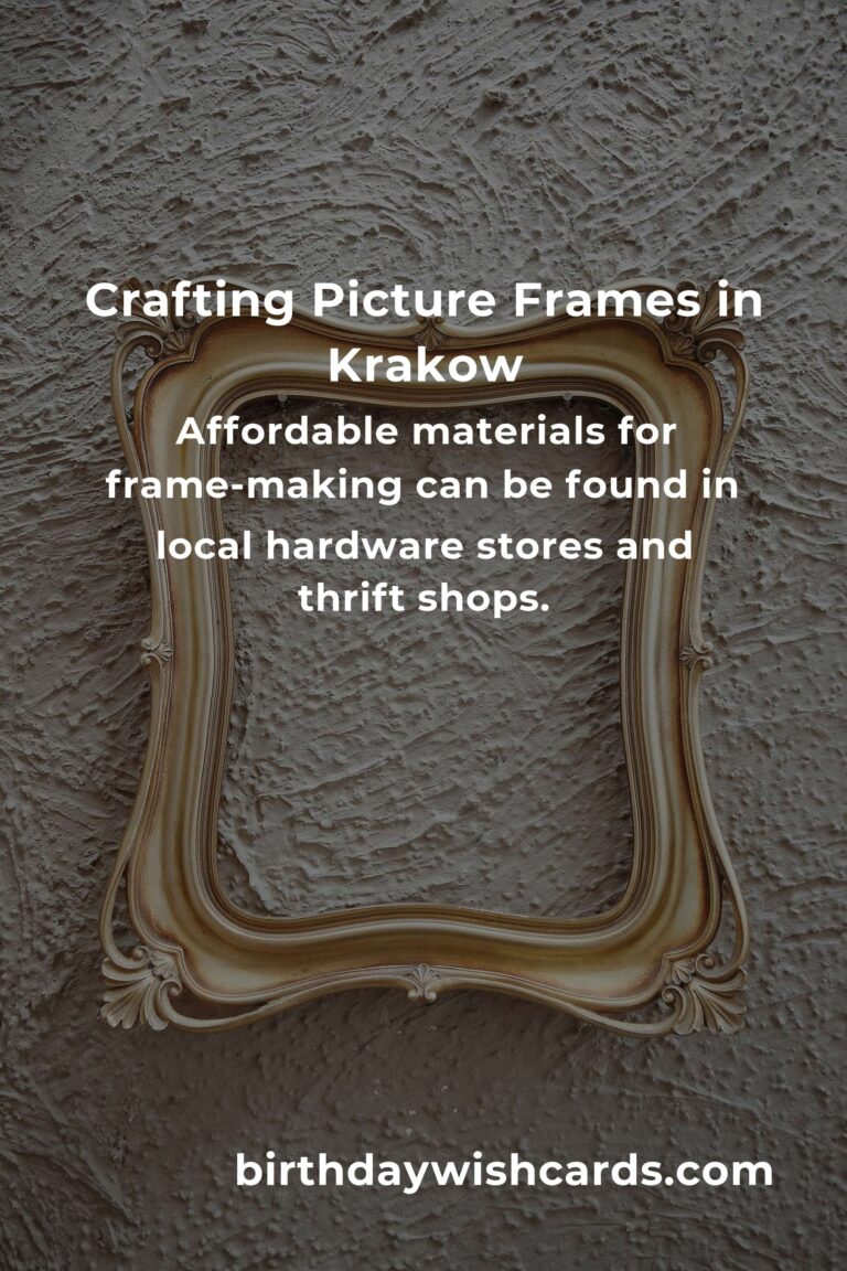 Crafting Affordable Picture Frames in Krakow: A Journey of Creativity and Savings