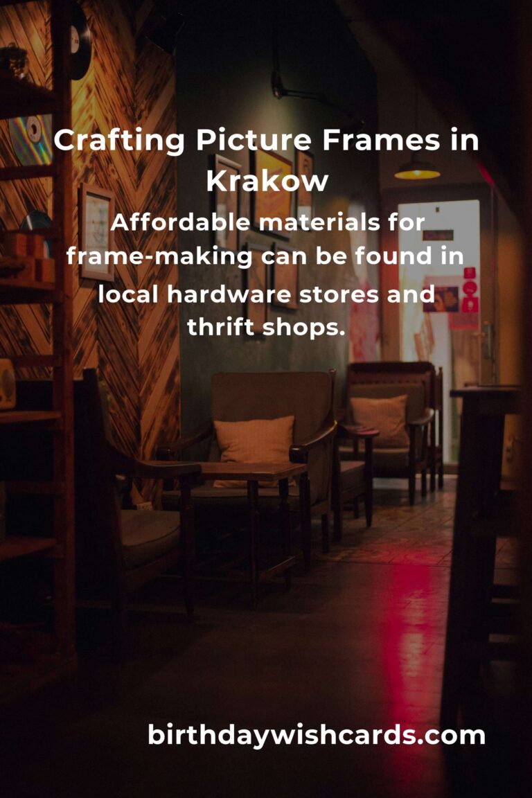 Crafting Affordable Picture Frames in Krakow: A Journey of Creativity and Savings