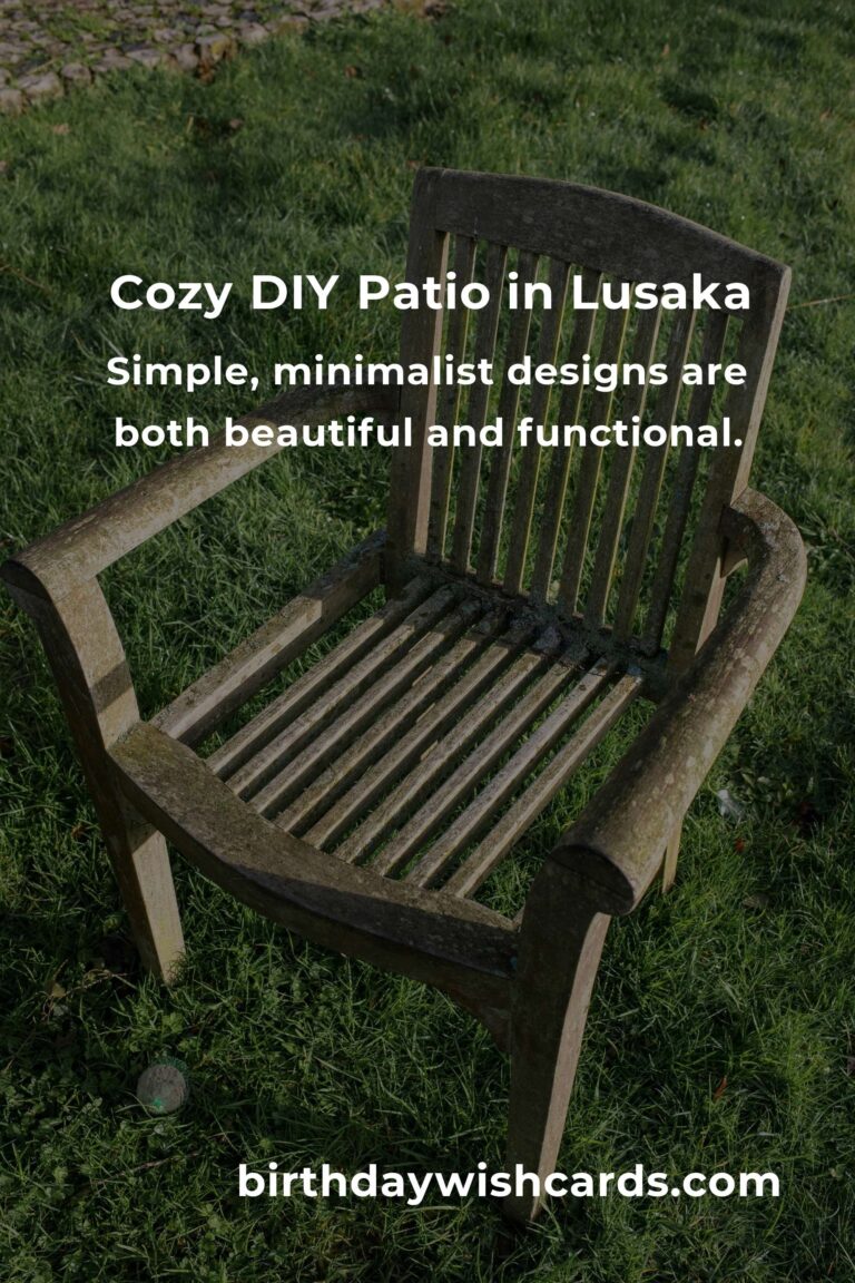 Crafting Comfort: Building Budget-Friendly Patio Furniture in Lusaka