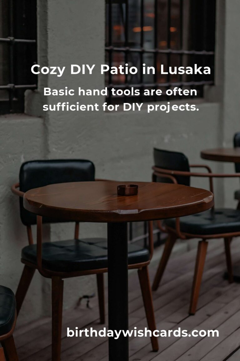 Crafting Comfort: Building Budget-Friendly Patio Furniture in Lusaka
