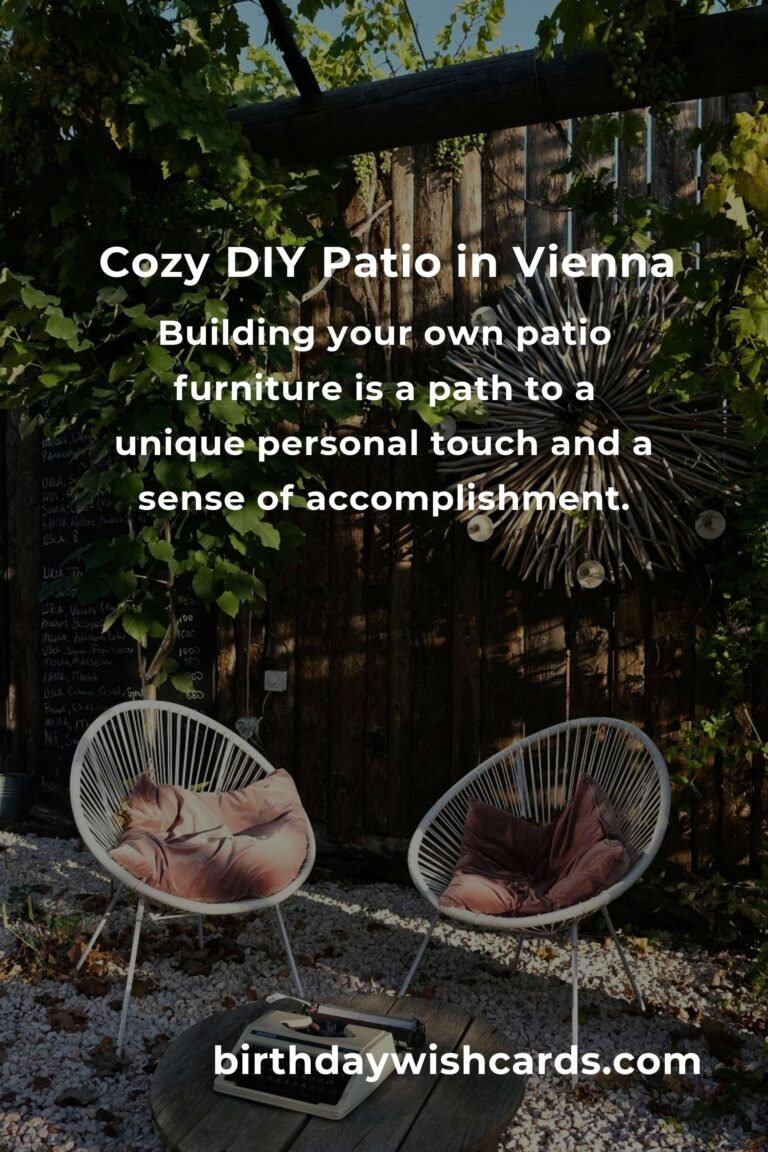 Crafting Cozy: Building Patio Furniture on a Budget in Vienna